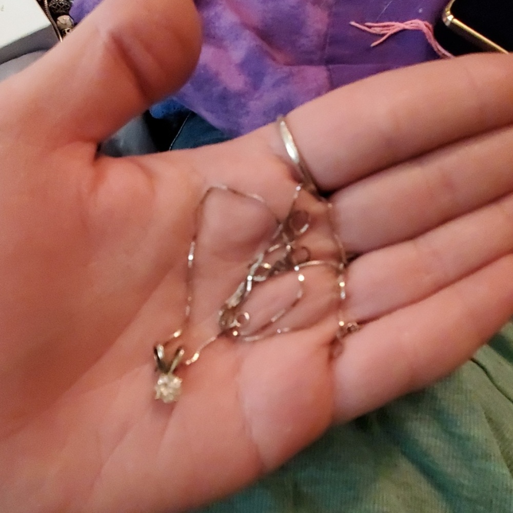 Silver custom Diamond necklace